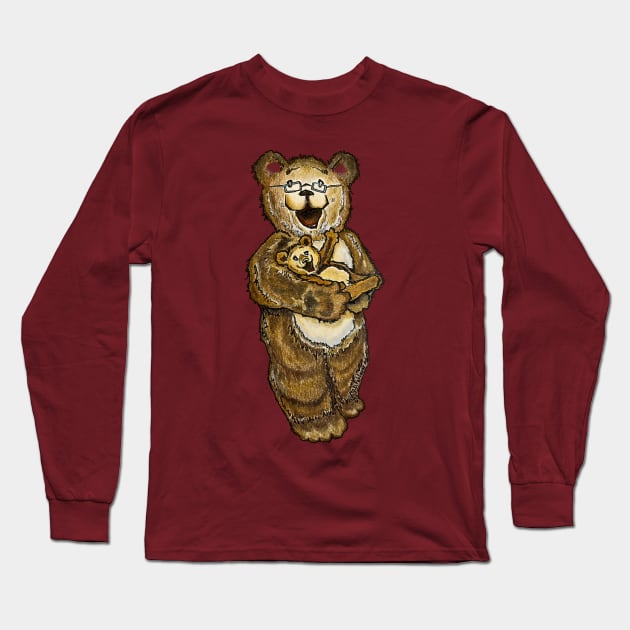 Grandpa Jimmy Bear and Pork Chop1 Long Sleeve T-Shirt by JDFehlauer